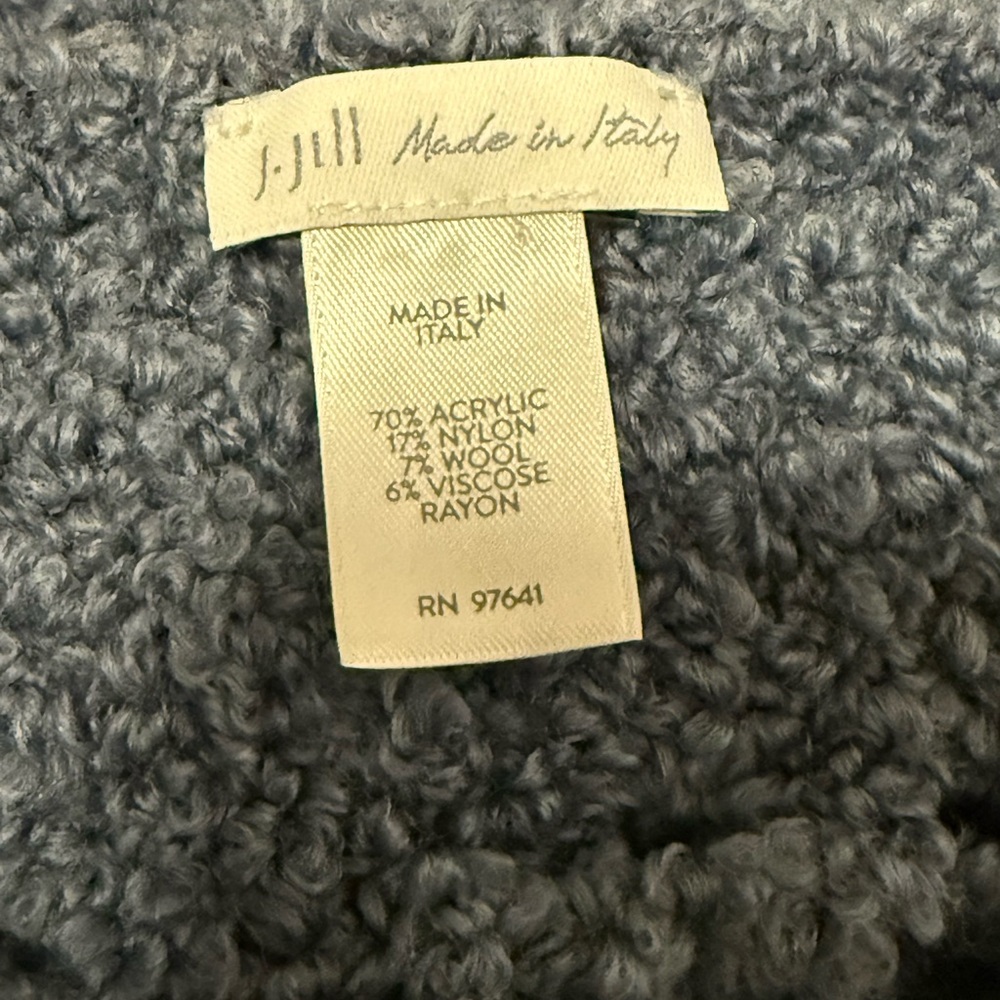 J. Jill Boucle Scarf and Gloves Set (Blue) - Picture 3 of 3